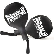 Боксерські ракетки PowerPlay PP_3057 Rackets Black тренувальні (пара), Штучна шкіра (PU), EVA-піна, Чорний