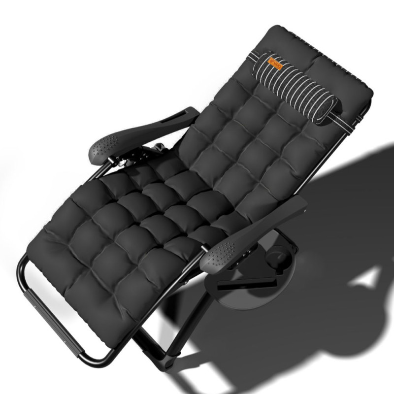 Кресло шезлонг Zero Gravity WCG S13-PP с полотном в полоску + чёрный матрас