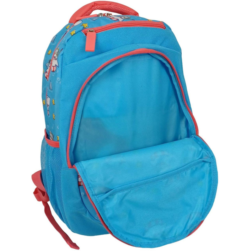 Шкільний рюкзак 19L Riciclo Schulrucksack блакитний з акулами
