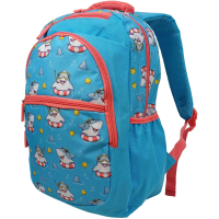 Шкільний рюкзак 19L Riciclo Schulrucksack блакитний з акулами