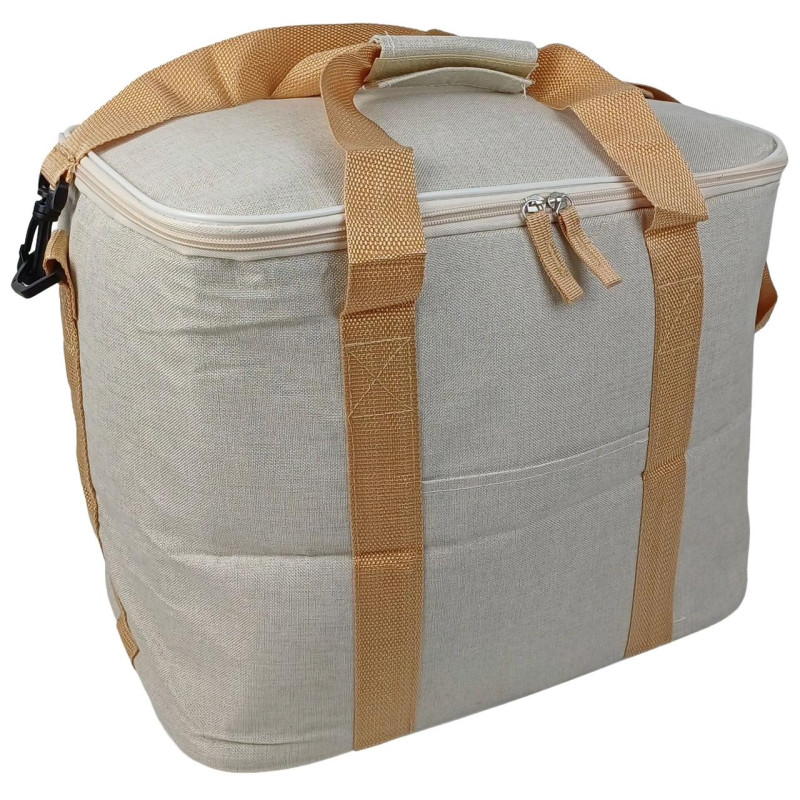 Легка термосумка, сумка-холодильник 30 л Cooling Cooler Bag, бежева