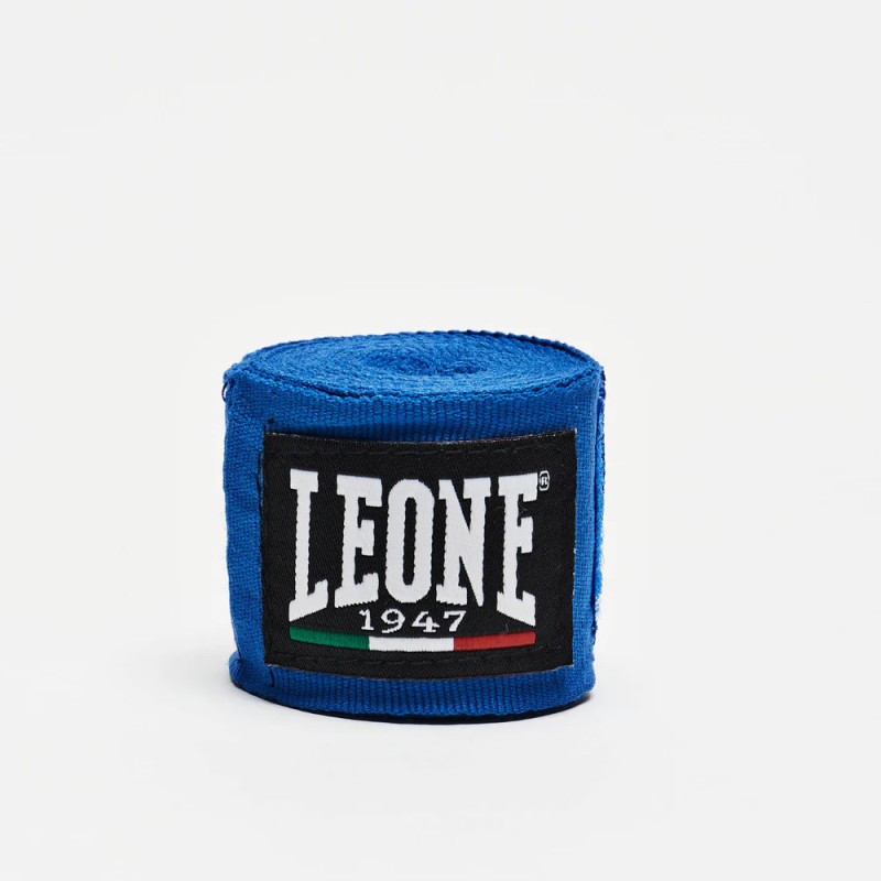 Бинти для боксу Leone AB705 Blue, Комплект: 2 шт. з футляром, Довжина 2.5 м, Бавовна, Синій
