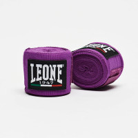 Бинты для бокса Leone AB705 Purple, Комплект: 2 шт. с футляром, Длина 3.5 м, Хлопок, Нейлон, Эластан, Красный