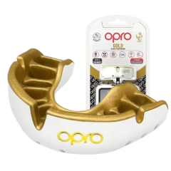 Капа OPRO Gold дитяча (вік до 10р.) White/Gold (art.102505005)