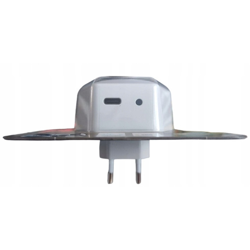 Зарядное устройство USB-C с ночником и датчиком освещенности, 15 Вт, тёплый белый свет