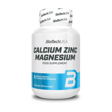 Магній, Calcium Zinc Magnesium, BioTech, 100 таблеток