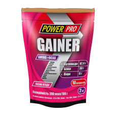 Гейнер, Gainer, Power Pro, 2 кг (Лісова ягода)