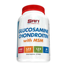 Для суставов и связок, Glucosamine Chondroitin with MSM, SAN, 90 таблеток