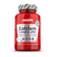 Кальций, Calcium+Mg & Zn, AMIX, 100 таблеток