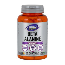 Бета-аланин, Beta-Alanine 750 mg, NOW, 120 капсул
