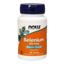 Селен, Selenium 100 mcg, NOW, 100 таблеток