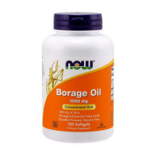 Добавка для здоров'я, Borage Oil 1000 mg, NOW, 120 капсул