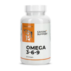 Омега-3, Omega 3-6-9 Cardio Support, Progress Nutrition, 90 капсул