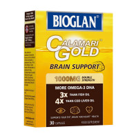 Добавка для здоровья, Calamari Gold Brain Support 1000 mg, Bioglan, 30 капсул