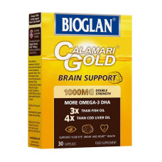 Добавка для здоров'я, Calamari Gold Brain Support 1000 mg, Bioglan, 30 капсул