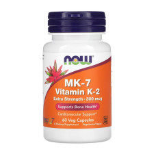 Витамины, MK-7 Vitamin K-2 300 mcg, NOW, 60 капсул