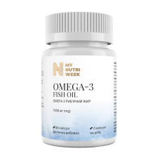 Омега-3, Omega-3 Fish Oil 1000 mg, My Nutri Week, 60 капсул