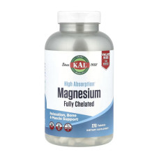 Магний, Magnesium Fully Chelated, KAL, 270 таблеток