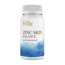 Цинк, Zinc Skin Balance, My Nutri Week, 60 таблеток