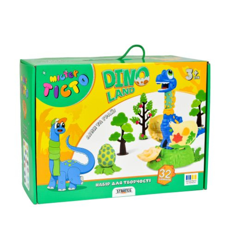 Набор для творчества "Мистер тесто. Dino Land", на украинском языке