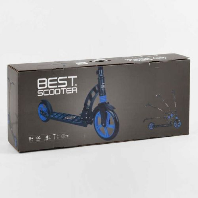 Самокат двоколісний "Best Scooter" (колеса PU, d переднього колеса - 23 см, d заднього колеса - 18 см, 1 амортизатор)