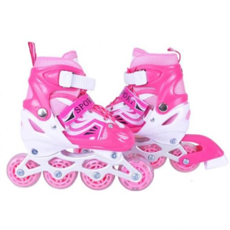 Роликові ковзан розмір S (30-33) колеса PVC (РОЖЕВІ)