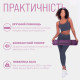 Килимок для йоги та фітнесу EasyFit TPE+TC 6мм двошаровий фіолетовий-помаранчевий