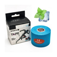 Кінезіо тейп Kindmax Menthol 5см х 5м Голубой
