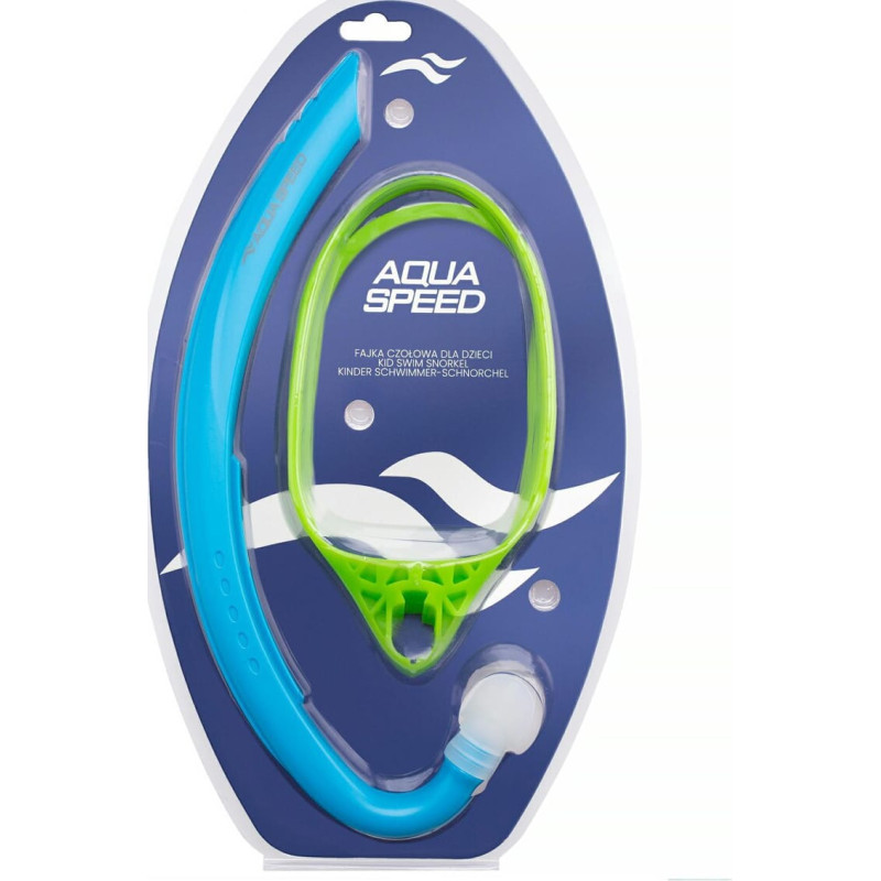 Дихальна трубка для снорклінгу Aqua Speed Juno Junior 62926 синій, зелений Діт One Size