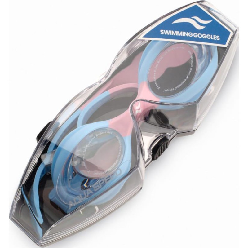 Окуляри для плавання Aqua Speed TIKI 63115 блакитний, рожевий Діт One Size