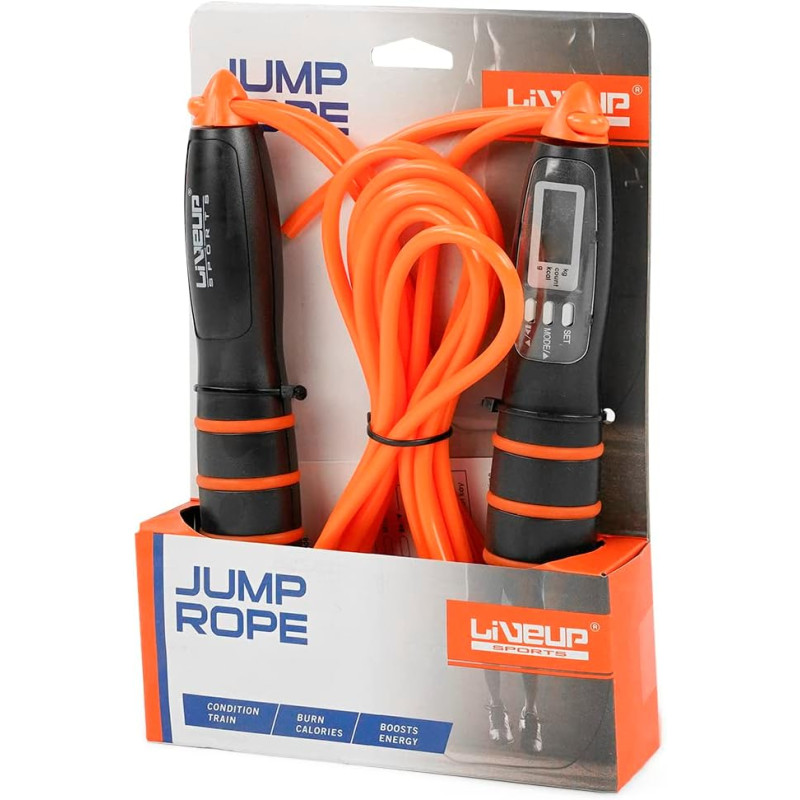 Скакалка з ел. лічильником LiveUp DIGITAL JUMP ROPE