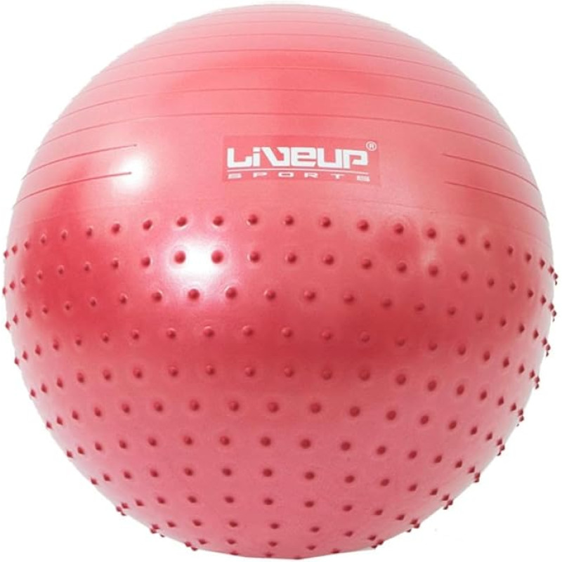 Фітбол масажний з насосом LiveUp HALF MASSAGE BALL