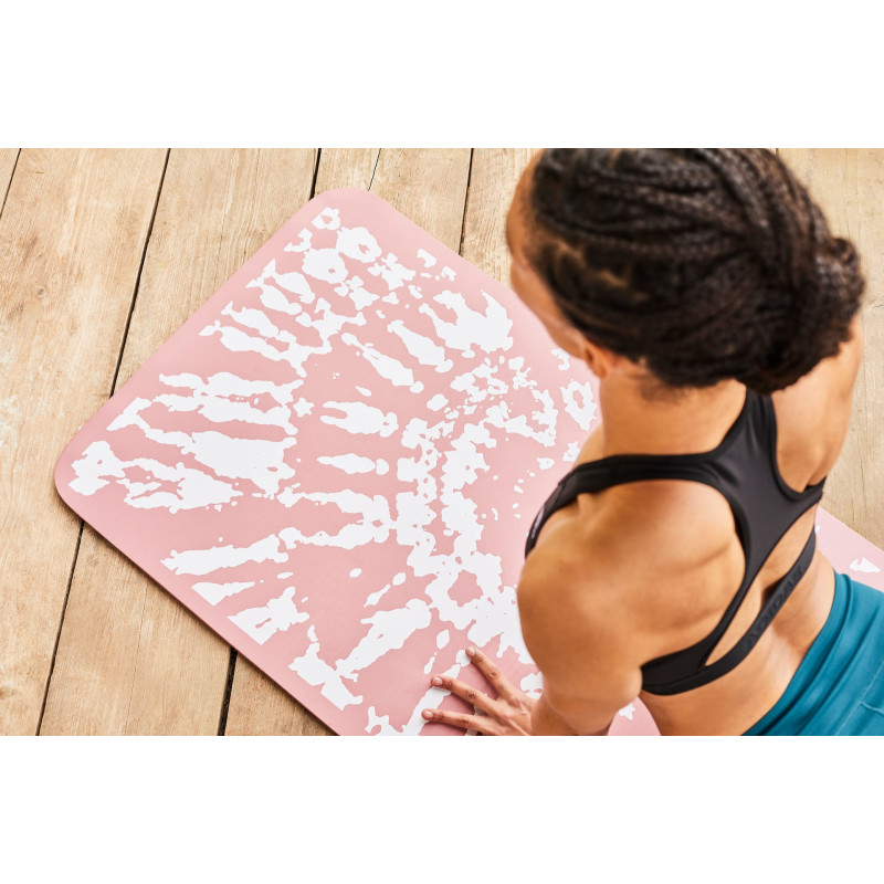 Килимок для йоги Adidas Tie-Dye Yoga Mat рожевий, білий Уні 183 х 61 х 1 см