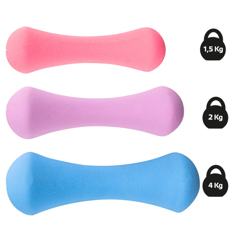 Набір неопренових гантелей з стійкою inSPORTline Prene