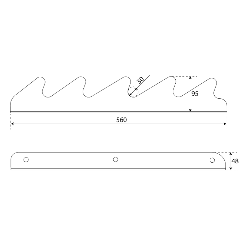 Настінна полиця для зберігання грифів K-Sport KSSL066