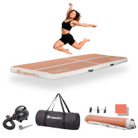 Килимок надувний Airtrack inSPORTline Airstunt 300x100x10 см, бежевий