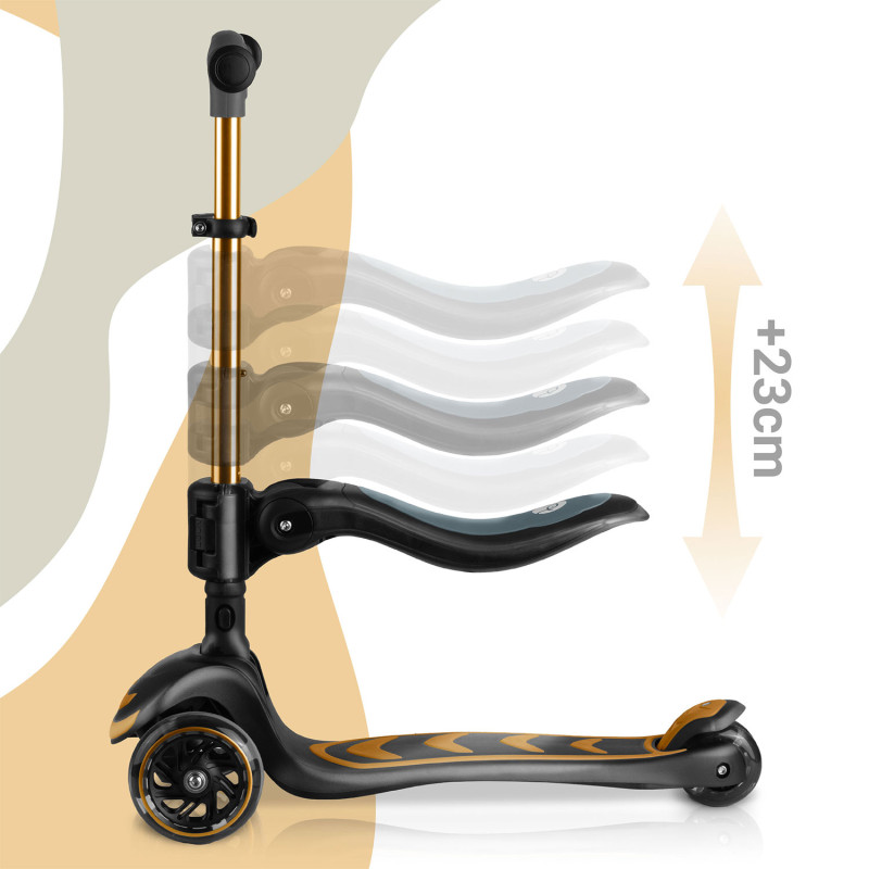 Самокат дитячий триколісний Nukido Filippo золотистий