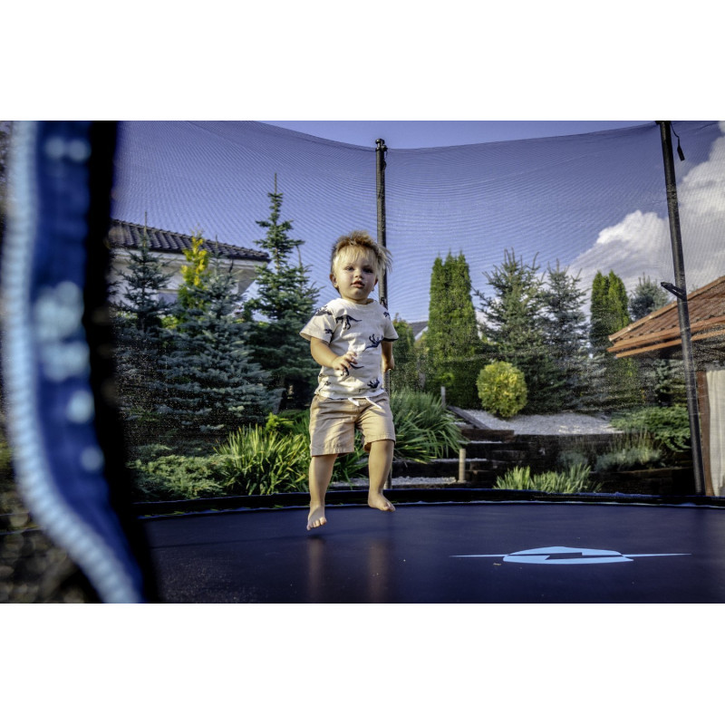 Батут THUNDER INSIDE ELITE з внутрішньою сіткою 8 футів 255 см чорно-блакитний