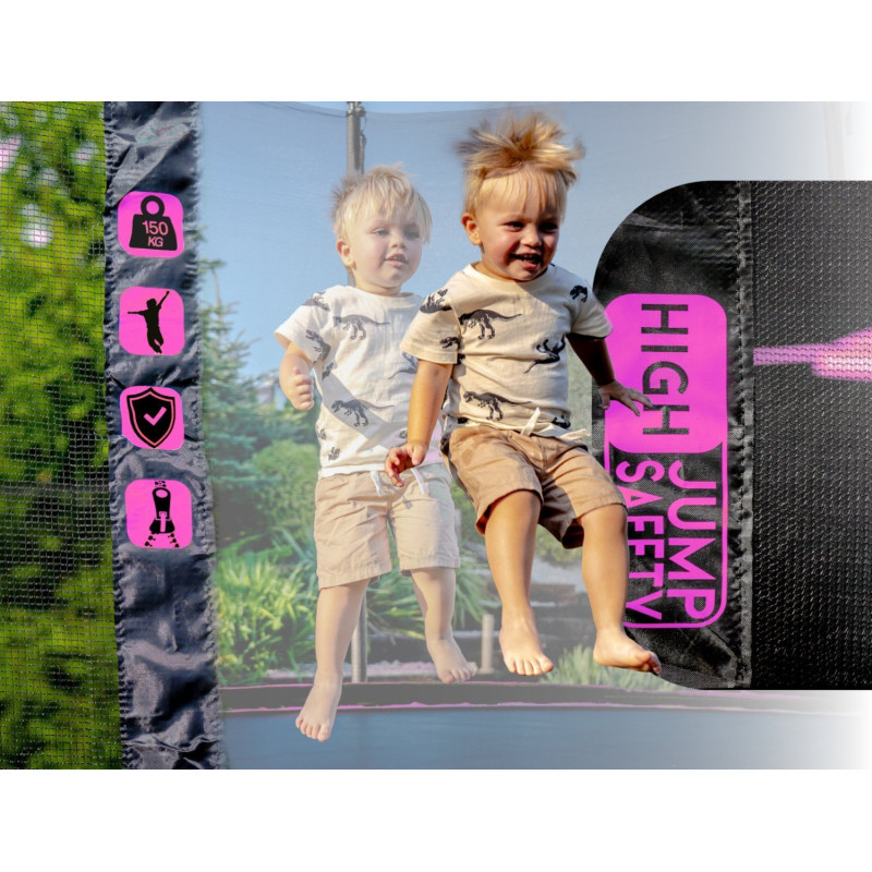 Батут THUNDER INSIDE ULTRA з внутрішньою сіткою 14 футів 427 см чорно-рожевий