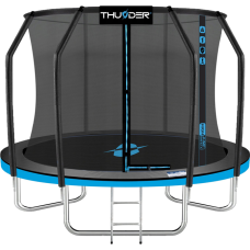Батут THUNDER INSIDE ELITE з внутрішньою сіткою 6 футів 183 см чорно-блакитний