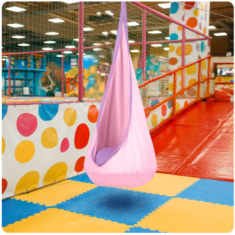 Крісло-кокон підвісне Neo-Sport, світло-рожеве