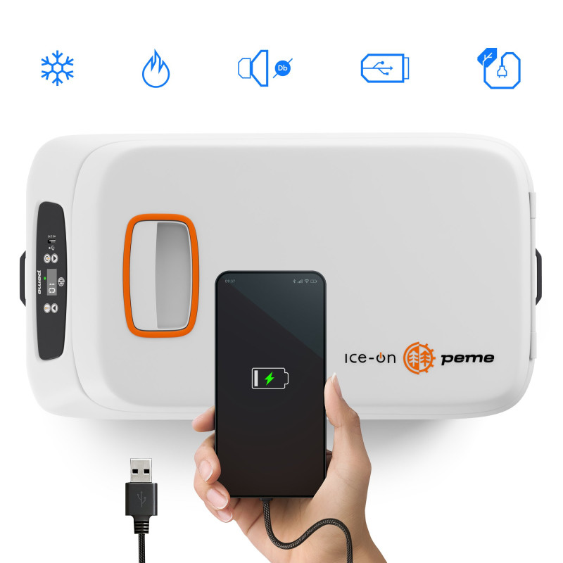 Дорожній холодильник з ременем Peme Go Adventure Orange 30 28,3 л, сірий