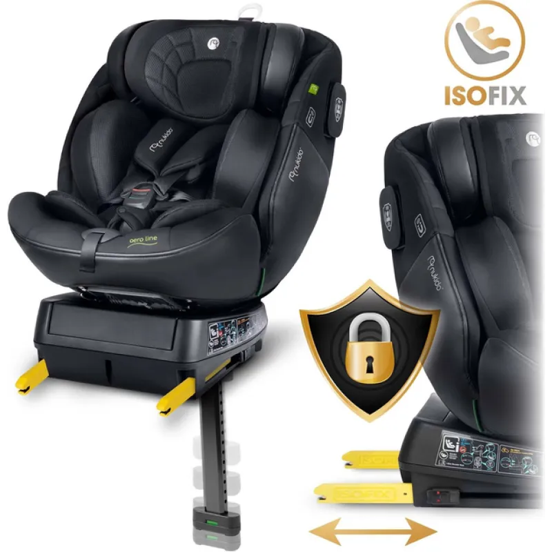 Автокрісло Nukido Aero Line ISOFIX 0-36 кг, чорне