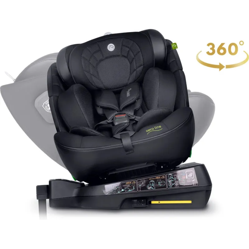 Автокрісло Nukido Aero Line ISOFIX 0-36 кг, чорне