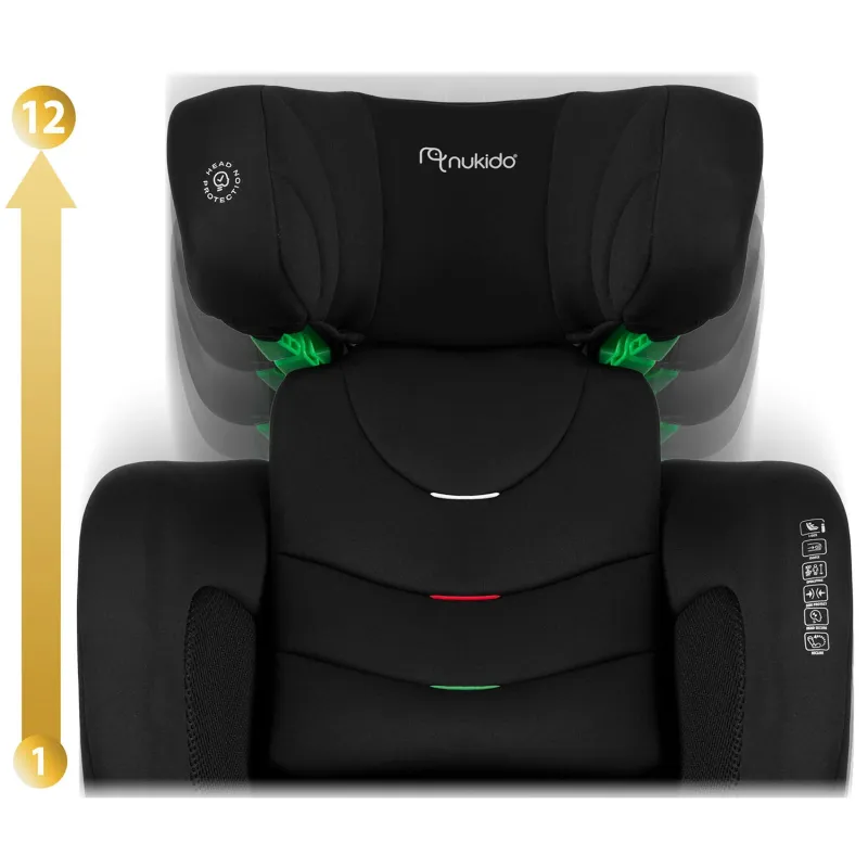 Автокрісло Nukido Louis Soft ISOFIX 15-36 кг, чорне