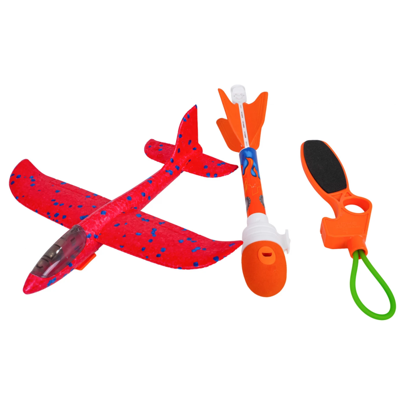 Метальний літак дитячий Ramiz 819-21B 2в1, червоний