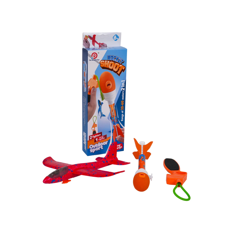 Метальний літак дитячий Ramiz 819-21B 2в1, червоний