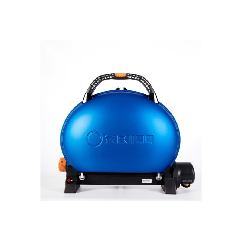 КОМПЛЕКТ Портативний переносний газовий гриль O-GRILL 500, синій + шланг в подарунок! Код: 011673