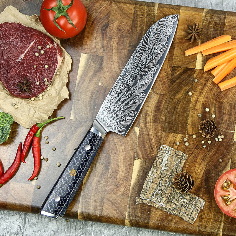 Професійний ніж Santoku 18 см із дамаської сталі GRILLI 777142 Код: 012315