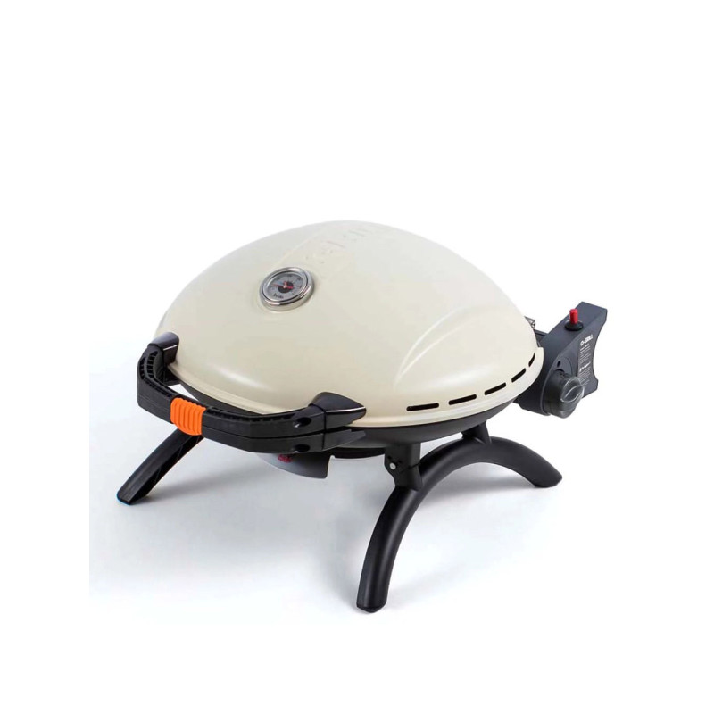 КОМПЛЕКТ Портативний переносний газовий гриль O-GRILL 900, кремовий + шланг в подарунок! Код: 013372